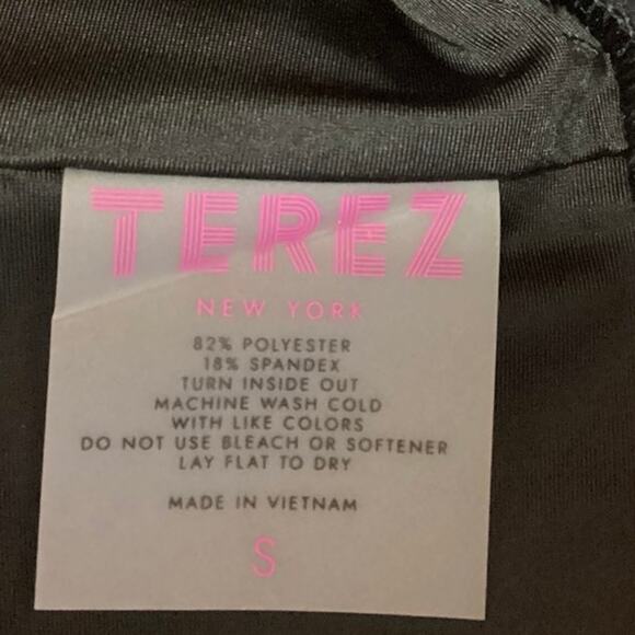 TEREZ Gray Cable Knit Hi-Shine Racer Back Activewear Fitness Sports Bra Size S - Picture 3 of 3
